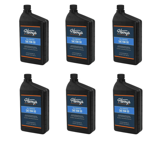 6 PK Henry's H3057631 Engine Oil 15W-50 Full Synthetic with Zinc 32 oz 4-Cycle