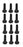 12 PK Genuine Scag 04001-172 Hex Head Hub Bolt 1/4-20 x 1" OEM
