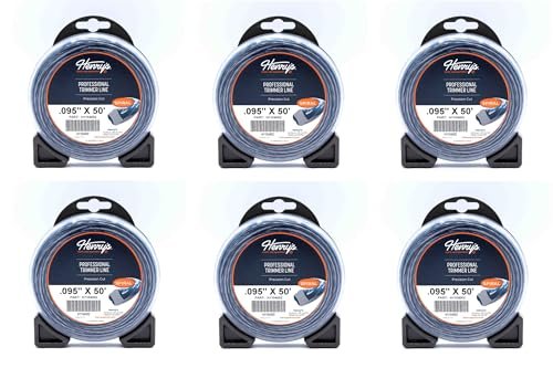 6 PK Henry's H1104002 .095" 50' Spiral Pro Trimmer Line Twin-Layer Co-Extrusion