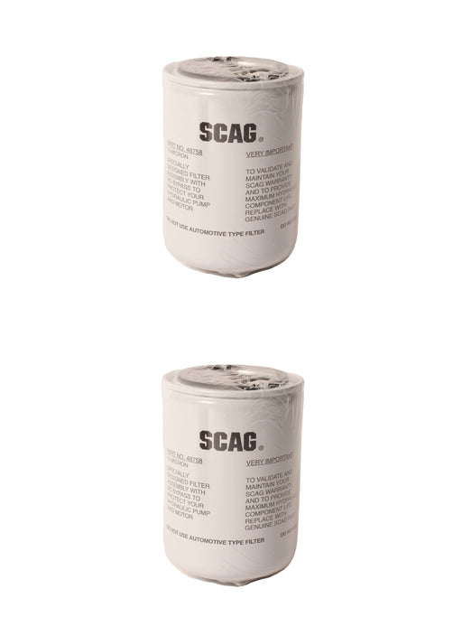 2PK OEM Scag 48758 Hydraulic Transmission Filter Fits Most Scag Zero Turns