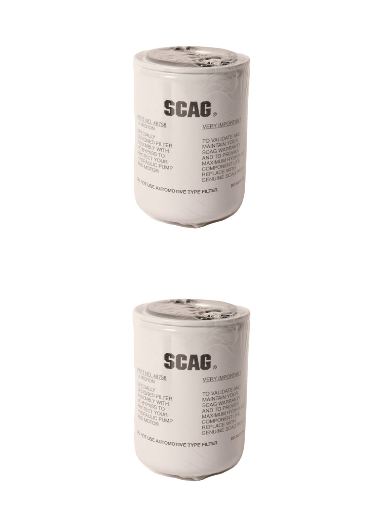 2PK OEM Scag 48758 Hydraulic Transmission Filter Fits Most Scag Zero Turns