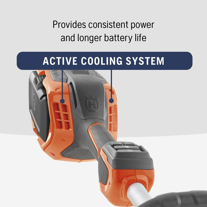 Husqvarna 970480104 320iL 40V WeedEater Brushless Lithium-Ion 16 in. Straight Shaft Cordless String Trimmer Kit