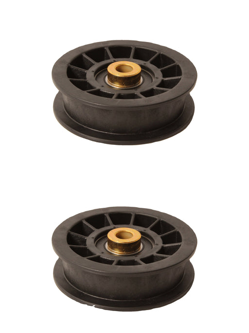 2 PK Flat Idler Pulley For John Deere AM115459 LX172 LX178 LX277 LX288 Z225 Z245