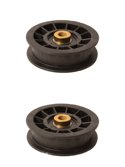 2 PK Flat Idler Pulley For John Deere AM115459 LX172 LX178 LX277 LX288 Z225 Z245