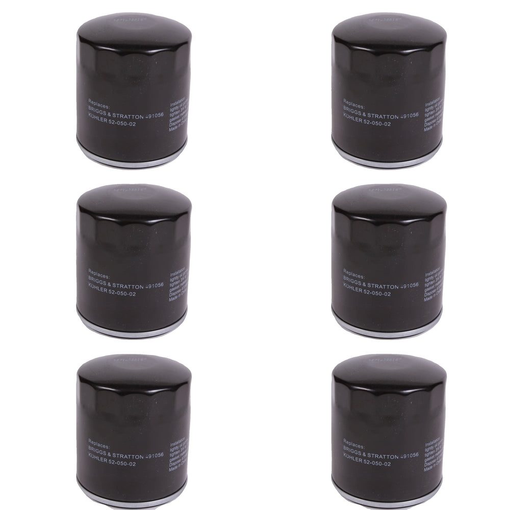 6 Pack Oil Filter Fits Kohler 52-050-02-S B&S 491056 Onan 122-0645