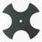 9" x 9" Star Curved Edger Blade Fits Lesco 050568 1/2" Center Hole