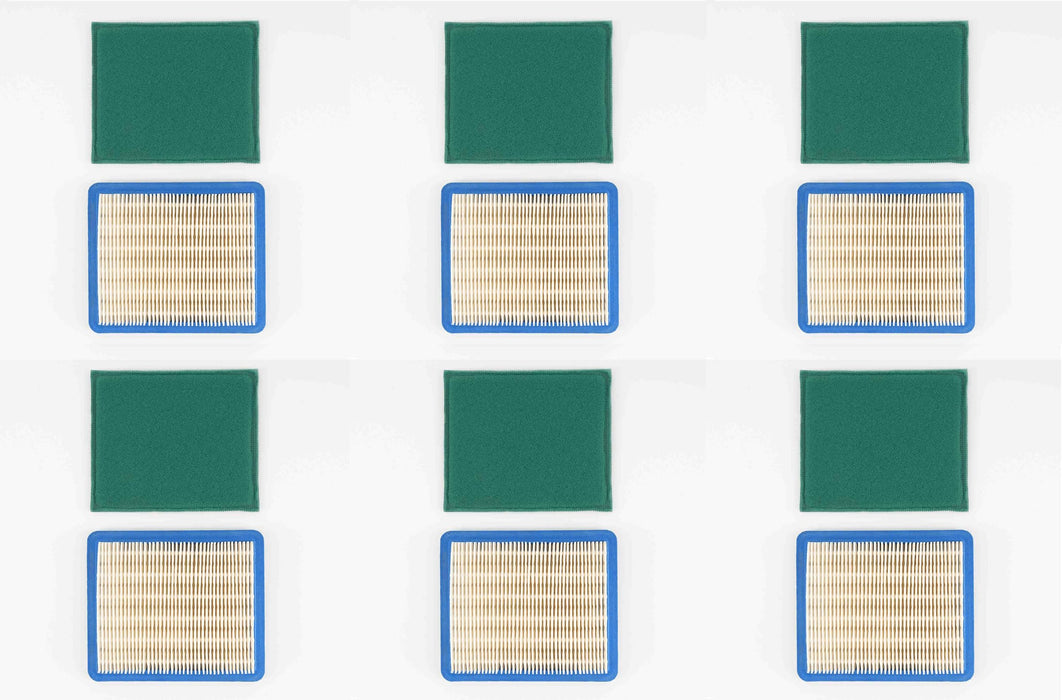 6 PK Air Filter Kit For Briggs 491588s 5043K Honda 17211-ZL8-023 Craftsman 33644