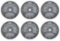 6 PK Genuine Echo 69500121431 10" 25mm Arbor 80 Tooth Brush Blade SRM Series SS