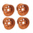 4 PK Genuine Scag 481851 12" 4 Lug Powder Coated Gold Wheel Rim 24-x12.00-12