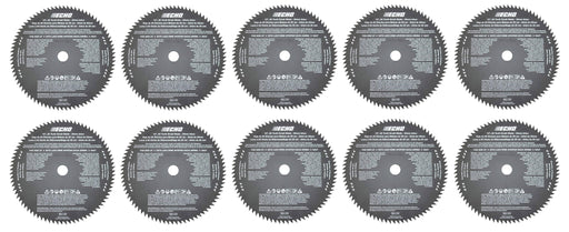 10 PK Genuine Echo 69500121431 10" 25mm Arbor 80 Tooth Brush Blade SRM Series SS