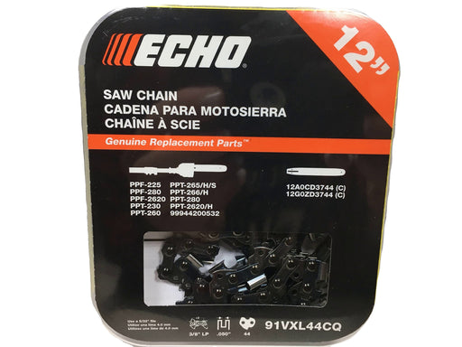Genuine Echo 91VXL44CQ 12" 3/8" .050" 44 DL Low Profile Saw Chain Loop OEM