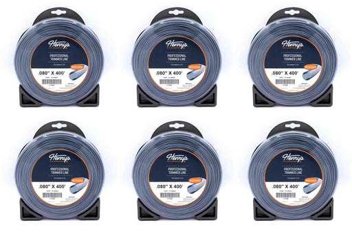 6 PK Henry's H1102662 .080" 400' Round Pro Trimmer Line Twin-Layer Co-Extrusion