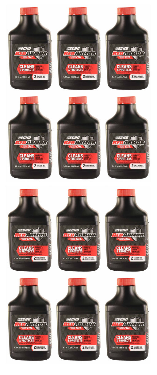 12 PK Echo 6550002 Red Armor 5.2 oz 2-Cycle Oil Blend Mix for 2 Gallons 50:1