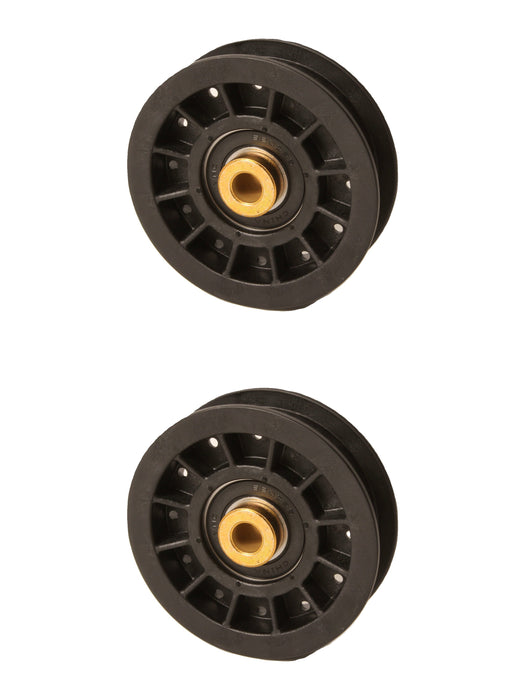 2 PK Flat Idler Pulley For John Deere AM115459 LX172 LX178 LX277 LX288 Z225 Z245