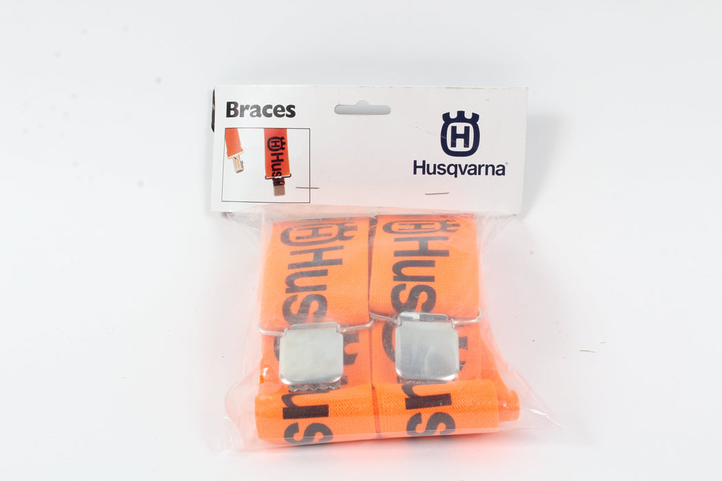 Genuine Husqvarna 596290301 Metal Clip Suspenders Braces Orange