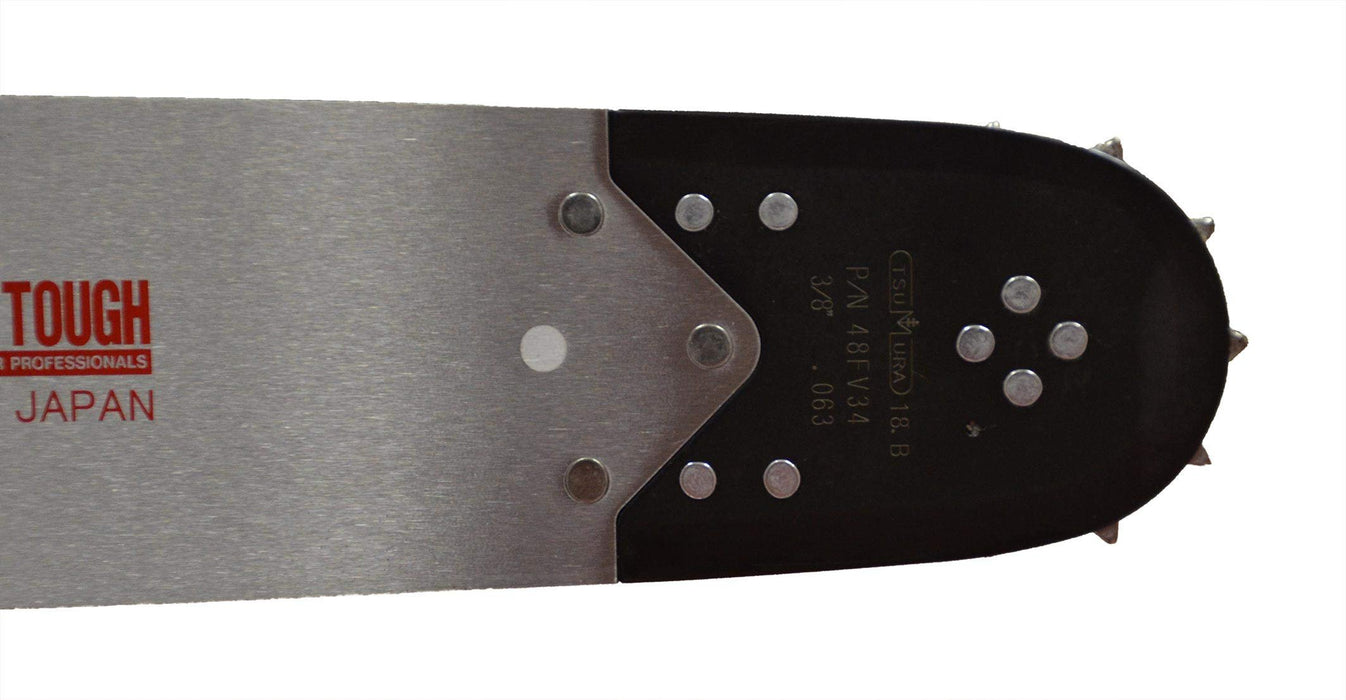 2 PK Genuine TsuMura 208FV4 20" .063 3/8" 72DL D025 Solid Chainsaw Guide Bar