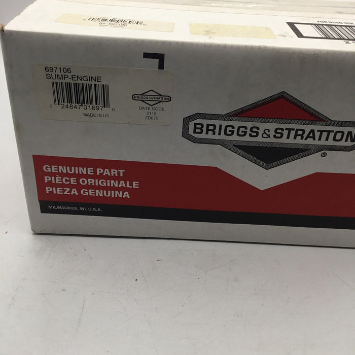 New OEM Briggs & Stratton Sump Cover and gasket 697106 210702  215702 31R907