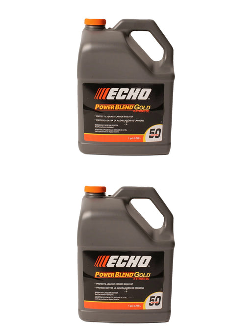 2 PK Echo 6450050G PowerBlend Gold 1 Gallon 2-Cycle 2-Stroke Oil Blend Mix 50:1