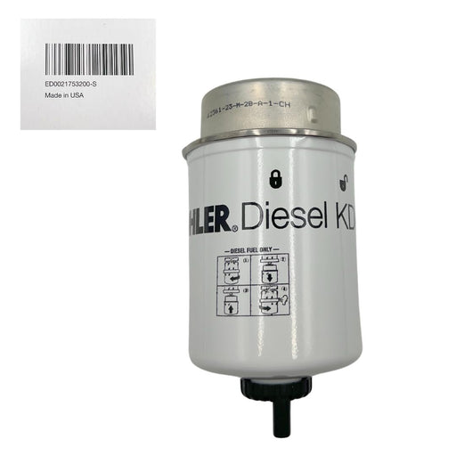 2 PK Genuine Kohler ED0021753200-S Fuel Filter Element Lombardini Diesel KDI