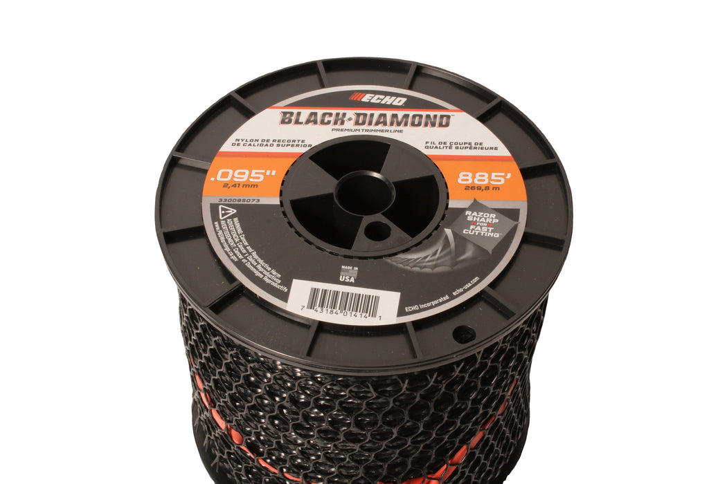 Echo 330095073 .095" Black Diamond Trimmer Line Spool 885' Square Twisted
