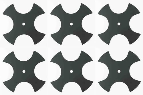 6 PK 9" x 9" Star Curved Edger Blade Fits Lesco 050568 1/2" Center Hole