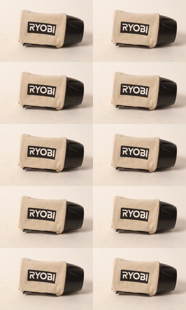 10 PK Genuine Ryobi 019657001016 Dust Bag Fits P411 ONE+ Random Orbit Sander OEM