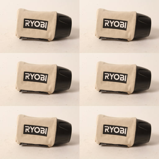 6 PK Genuine Ryobi 019657001016 Dust Bag Fits P411 ONE+ Random Orbit Sander OEM