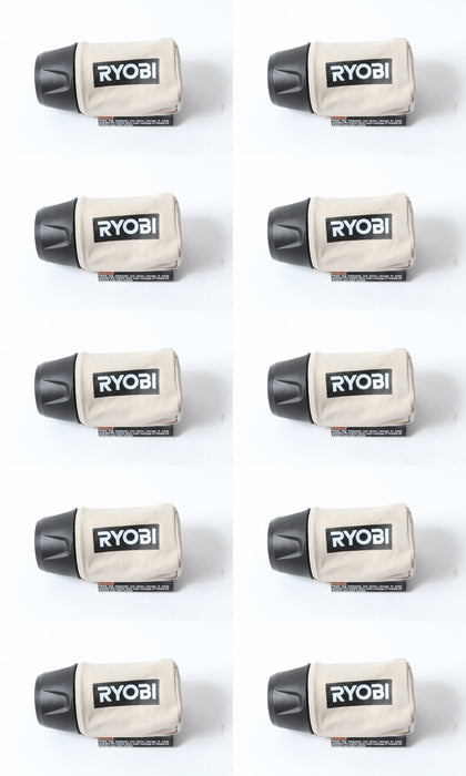 10 Pack Genuine Ryobi 039065005022 Dust Bag Fits S652DK RS290 RS290G CFS1503G