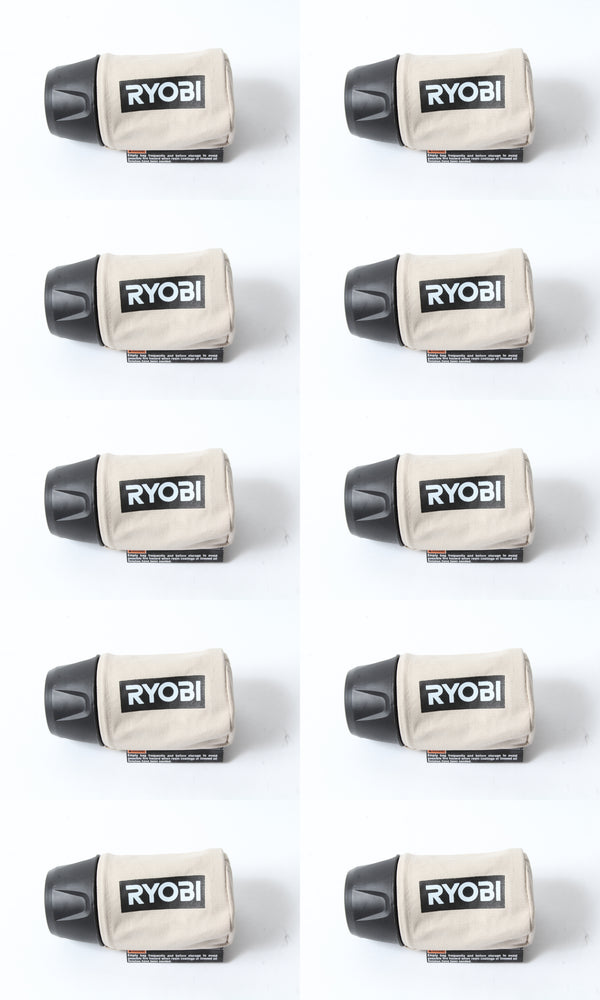 10 Pack Genuine Ryobi 039065005022 Dust Bag Fits S652DK RS290 RS290G CFS1503G