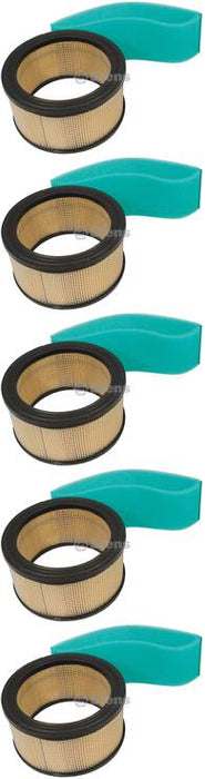 5 Pack Stens 055-421 Air Filter Combo Fits Kohler 45 883 02-S1