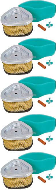 5 Pack Stens 055-429 Air Filter Combo Fits Kohler 12 883 05-S1