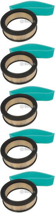 5 Pack Stens 055-433 Air Filter Combo Fits Kohler 25 883 03-S1