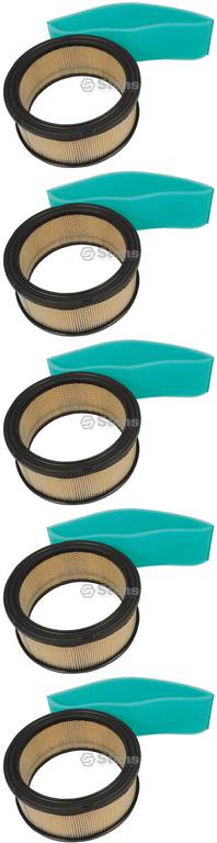 5 Pack Stens 055-437 Air Filter Combo Fits Kohler 24 883 03-S1