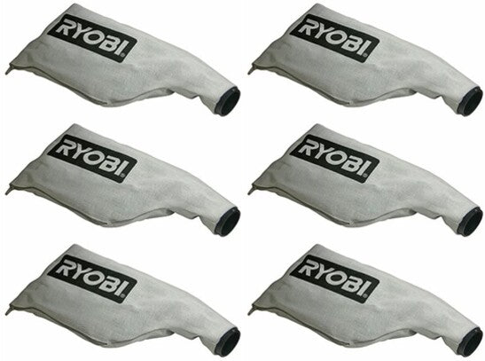 6 PK Genuine Ryobi 080016005706 Dust Bag Fits P3650 TSS102L TSS120L TSS121T TTI