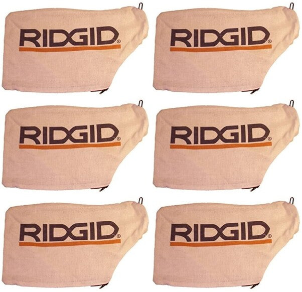 6 Pack Genuine Rdgid 089036008914 Dust Bag with Spring Fits R4112 R41121 OEM