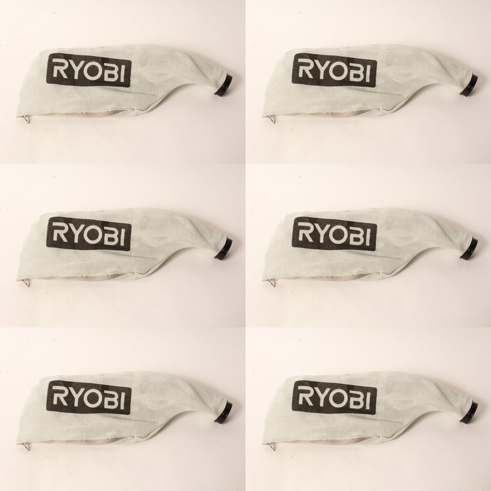 6 PK Genuine Ryobi 089240011703 Dust Bag Fits TSS701 TSS702 OEM