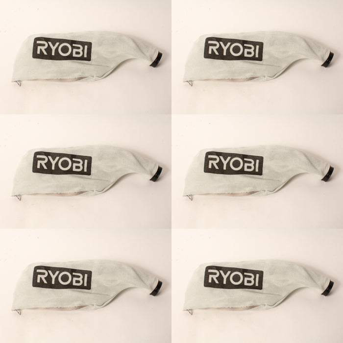 6 PK Genuine Ryobi 089240011703 Dust Bag Fits TSS701 TSS702 OEM