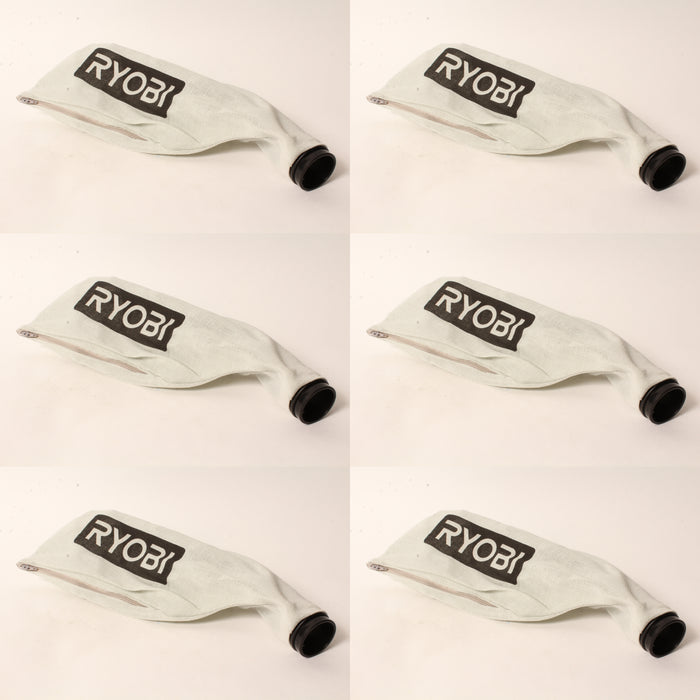 6 PK Genuine Ryobi 089240011703 Dust Bag Fits TSS701 TSS702 OEM