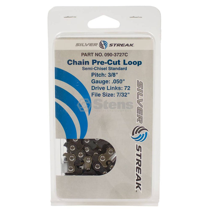 Stens 090-3727C Chain Loop Clamshell 72DL 3/8" .050 S-Chisel Standard