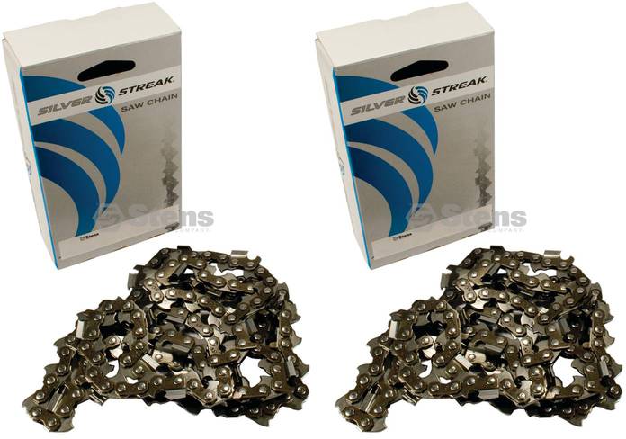 2 Pack Stens 092-3727 Chain Pre-Cut Loop 72 DL 3/8" .050 Chisel Standard