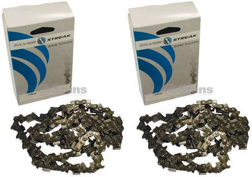 2 Pack Stens 092-4727 Chain Pre-Cut Loop 72 DL 3/8" .058 Chisel Standard