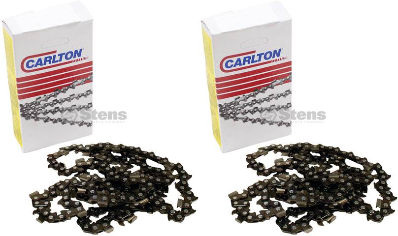 2 Pack Stens 092-566 Chain Pre-Cut Loop 66 DL 3/8" .063 Chisel Standard