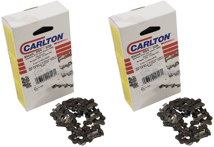 2 Pack Stens 094-339 Chain Pre-Cut Loop 39 DL 3/8"LP.050 S-Chisel