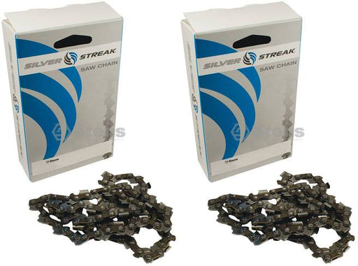 2 Pack Stens 094-3447 Chain Pre-Cut Loop 44 DL 3/8" LP .050 S-Chisel Standard