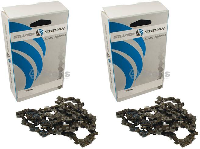 2 Pack Stens 094-3447 Chain Pre-Cut Loop 44 DL 3/8" LP .050 S-Chisel Standard