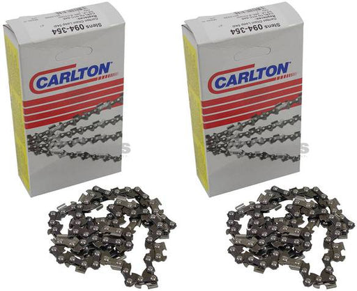 2 Pack Stens 094-354 Chain Pre-Cut Loop 54 DL 3/8" LP .050 S-Chisel Standard