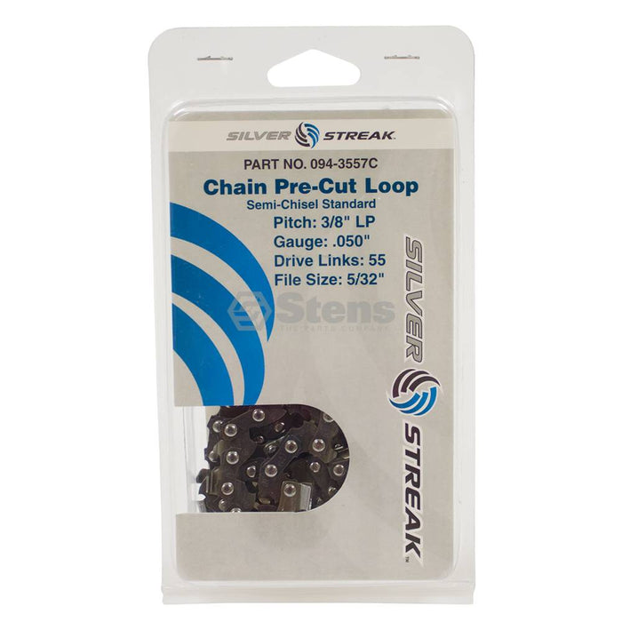 Stens 094-3557C Chain Loop Clamshell 55 DL 3/8" LP .050 S-Chisel Standard