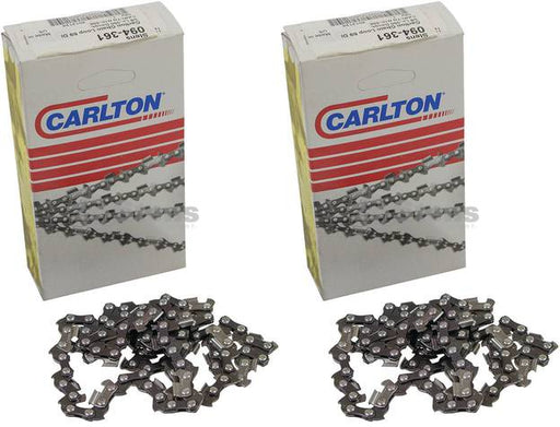 2 Pack Stens 094-361 Chain Pre-Cut Loop 59 DL 3/8" LP.050 S-Chisel Standard