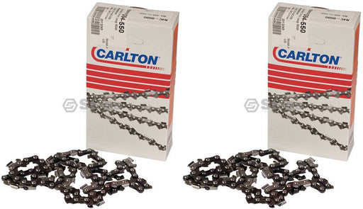 2 Pack Stens 094-550 Chain Pre-Cut Loop 50 DL 3/8" LP .043 S-Chisel Standard