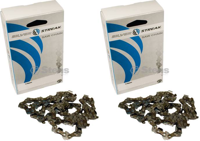 2 Pack Stens 095-3447 Chain Pre-Cut Loop 44 DL 3/8" LP .050 S-Chis Reduced Ki